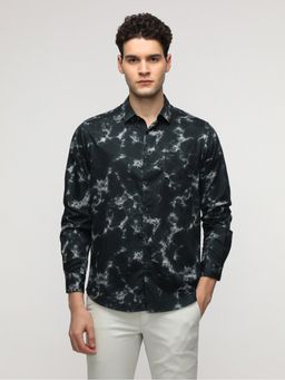 Crocodile - Black Smoky Gothic Printed Shirt