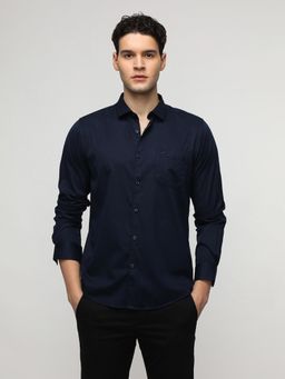 Crocodile - Navy Blue Bamboo Cotton Soft Premium Shirt