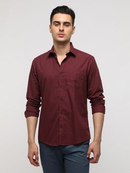 Crocodile - Red Melange Checks Shirt