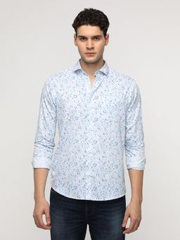 Crocodile - Blue Abstract Premium Printed Shirt