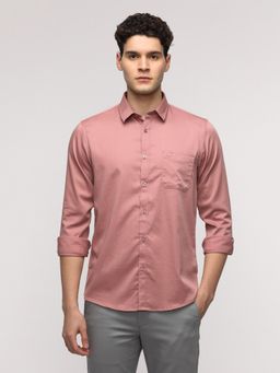 Crocodile - Full Sleeve Sport Powder Pink Shirt for Elegant Wear