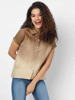 PINACOLADA - Women Ombre Classic Opaque Cotton Casual Shirt