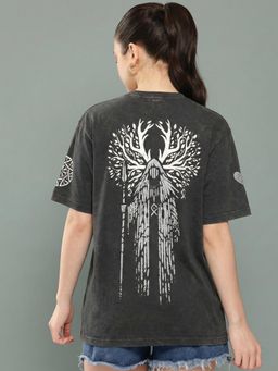 RHINO CULT - Women Mayan Priest Charcoal Grey T-Shirt