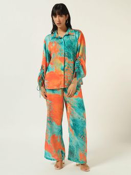 Beatnik - Orange and Teal Ombre Co-Ord Set
