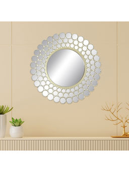 HomeTown - Mirage Decorative Mirror Dia in Champagne