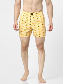 Jack & Jones - Yellow Printed Boxers
