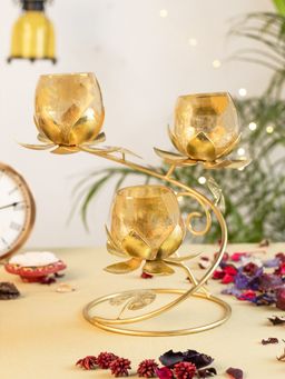 Voncasa 3 Lotus T- Lite Holder Stand