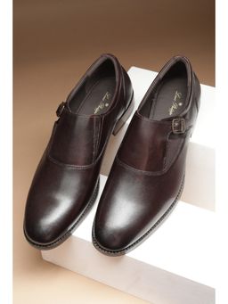 Louis Philippe - Men Brown Slip On Monk Straps
