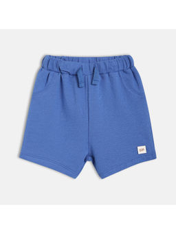 MINI KLUB - Blue Cotton Solid Shorts