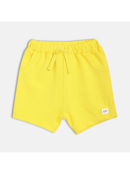 MINI KLUB - Yellow Cotton Solid Shorts