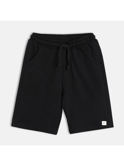 MINI KLUB - Black Cotton Solid Shorts