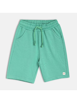 MINI KLUB - Green Cotton Solid Shorts