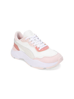 Puma - Cassia Rose Womens White & Pink Sneakers