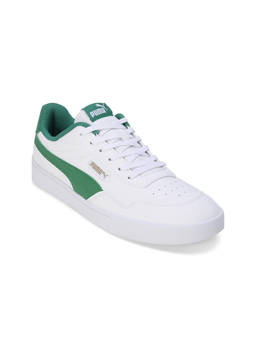Puma - Courtismo Mens White & Green Sneakers