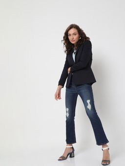 VERO MODA - Women Rugged High rise boot cut blue jeans