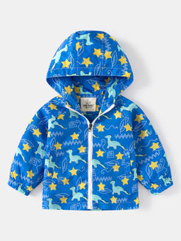 Hopscotch - Boys Blue All-Over Print Full-Sleeve Jacket