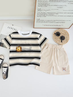 Hopscotch - 2-Piece Stripe Print T-Shirt and Shorts