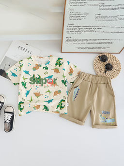 Hopscotch - 2-Piece Animal Print T-Shirt and Shorts