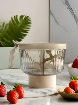 DecorTwist - 4-Compartment Plastic Spice Container Seasoning Box With Lid