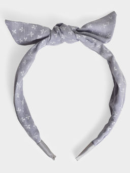 Mi Arcus - Knot Hairband with White Floral Print