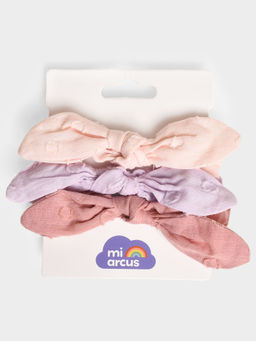 Mi Arcus - Soft & Stretchable Fabric Bow Headbands- Multicolour (Pack of 3)