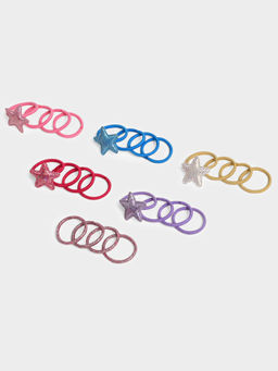 Mi Arcus - Solid Soft and Stretchable Hair Ponytail Rubber for Girls-Multicolour (Pack of 24)