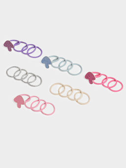 Mi Arcus - Solid Soft and Stretchable Hair Ponytail Rubber for Girls-Multicolour (Pack of 24)