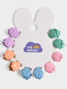 Mi Arcus - Cute and Secure Colourful Hair Clutcher for Girls (Pack of 10)