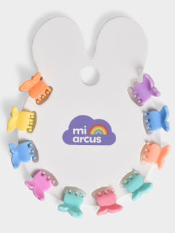 Mi Arcus - Cute and Secure Colourful Hair Clutcher for Girls (Pack of 10)