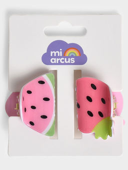 Mi Arcus - Pink Fruit Pattern Cluture for Girls (Pack of 2)