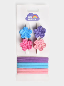 Mi Arcus - Rubber Band and Hair Claws for Girls (Set of 10)