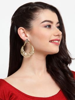 Anika's Creations - Anika's Creation Elegant Design Kundan Studded Chandbali Earrings