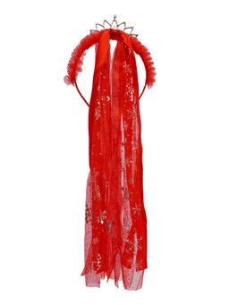 The Cutians - Net Flare with Tiara Shaped Hair Band- Red