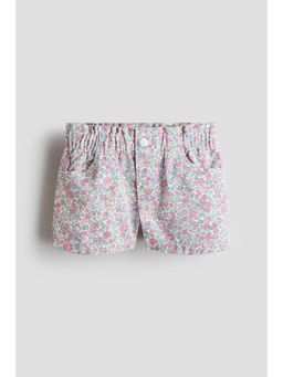 H&M - Girls White Loose Fit Denim Shorts