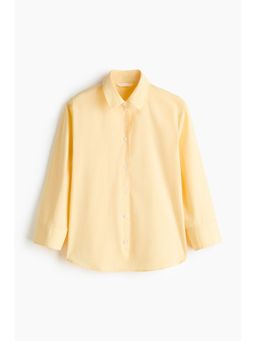 H&M - Women Yellow Cotton Poplin Shirt