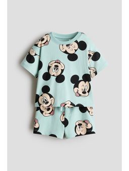 H&M - Boys Turquoise 2-Piece Printed Set