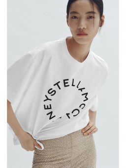 H&M - Women White Oversized Printed T-Shirt