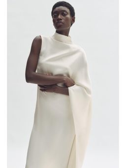 H&M - Women White Satin Cape Dress