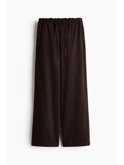 H&M - Women Brown Wide Paper Bag Trousers