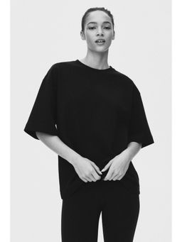 H&M - Women Black Interlock T-Shirt