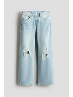 H&M - Girls Blue Wide Leg Low Jeans