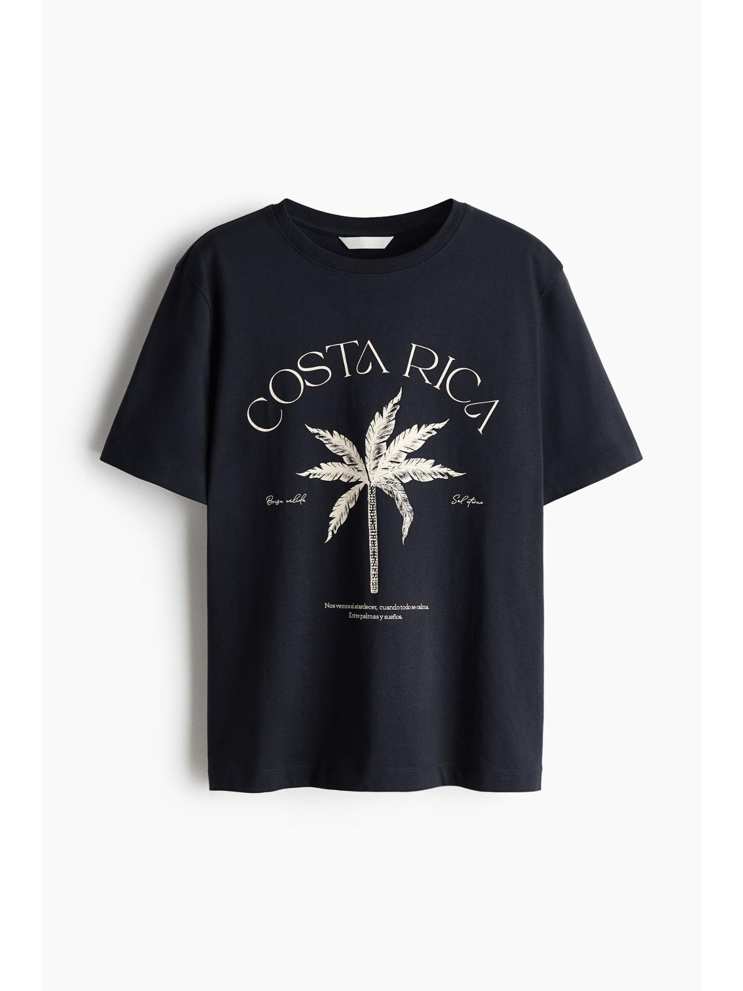 h&m Women Black Printed T-Shirt-picture-12