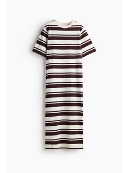 H&M - Women Brown Long T-Shirt Dress