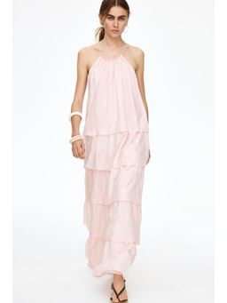 H&M - Women Pink Tiered Strappy Dress