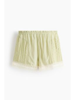 H&M - Women Green Drawstring-Detail Balloon Shorts