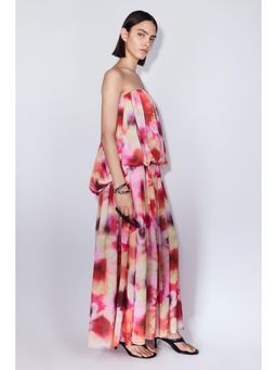 H&M - Women Red Chiffon Bandeau Dress