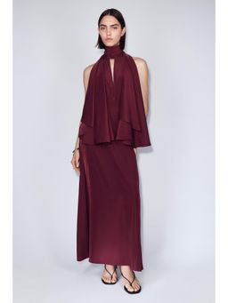 H&M - Women Red Cape-Sleeved Kaftan Dress