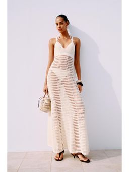 H&M - Women White Crochet-Look Maxi Dress
