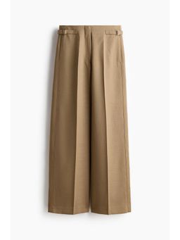 H&M - Women Green Wide Tailored Trousers