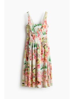 H&M - Women White Corset-Bodice Dress